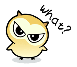 The baby of Eurasian Scops-owl. Eng.ver. sticker #6742113