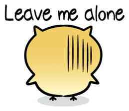 The baby of Eurasian Scops-owl. Eng.ver. sticker #6742114