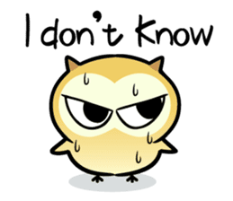 The baby of Eurasian Scops-owl. Eng.ver. sticker #6742115