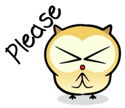 The baby of Eurasian Scops-owl. Eng.ver. sticker #6742116