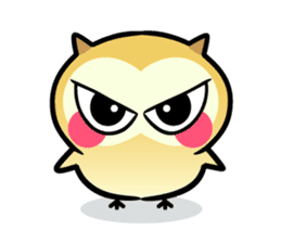 The baby of Eurasian Scops-owl. Eng.ver. sticker #6742118