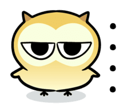 The baby of Eurasian Scops-owl. Eng.ver. sticker #6742120