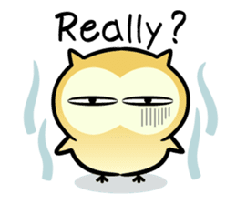 The baby of Eurasian Scops-owl. Eng.ver. sticker #6742122