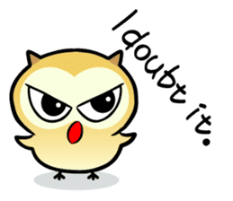 The baby of Eurasian Scops-owl. Eng.ver. sticker #6742123