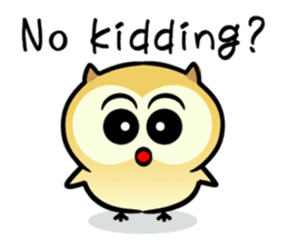 The baby of Eurasian Scops-owl. Eng.ver. sticker #6742125