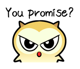 The baby of Eurasian Scops-owl. Eng.ver. sticker #6742127