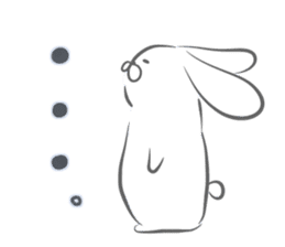 White bunny! sticker #6743044