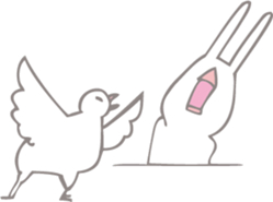 Sweetie birdie rabbit 2 sticker #6743087