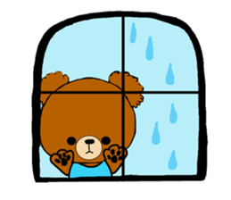 Summer of a cute bear sticker #6743216
