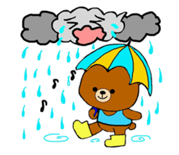 Summer of a cute bear sticker #6743220