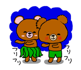 Summer of a cute bear sticker #6743241