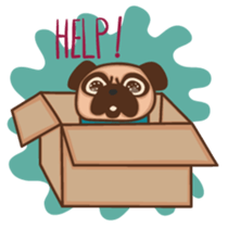 What the Pug? sticker #6743533