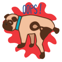 What the Pug? sticker #6743534