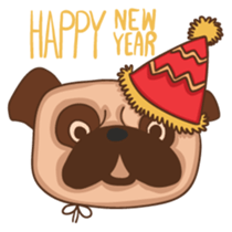 What the Pug? sticker #6743556