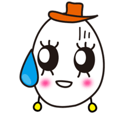 Kawaii Cute Useful boiled egg sticker sticker #6743766