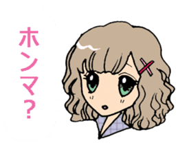 Kansai-ben with anime-faced school girls sticker #6743937
