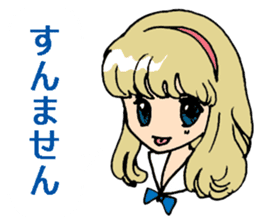 Kansai-ben with anime-faced school girls sticker #6743958