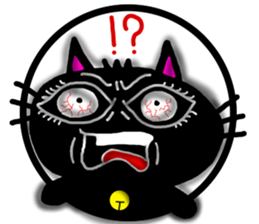 Black cat sticker-1 sticker #6744598