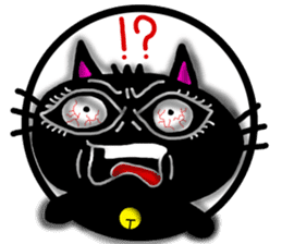 Black cat sticker-1 sticker #6744598