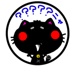Black cat sticker-1 sticker #6744599