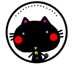 Black cat sticker-1 sticker #6744605