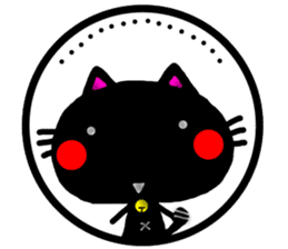 Black cat sticker-1 sticker #6744605