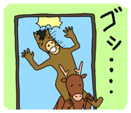 A horse and a deer 2 sticker #6744745