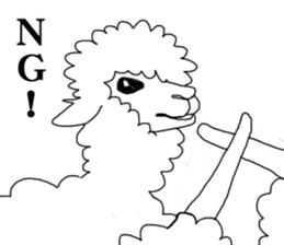 Daily life of alpaca sticker #6745894