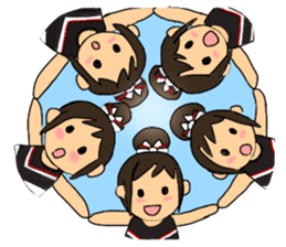 Cheerleader Sticker Black Uniform 2 sticker #6746422