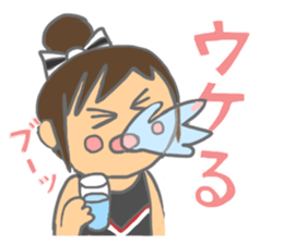 Cheerleader Sticker Black Uniform 2 sticker #6746430