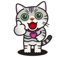 AMERI the American Shorthair Cat sticker #6748593