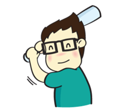 Mr. Glasses! sticker #6750102