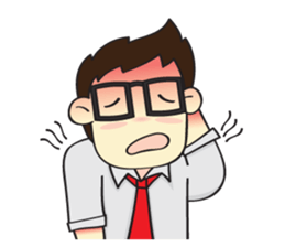 Mr. Glasses! sticker #6750119