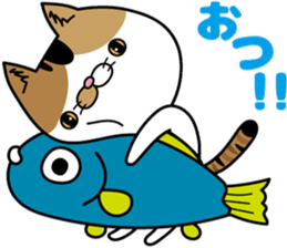 Calico cat Mikan-chan sticker #6750390