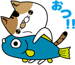 Calico cat Mikan-chan sticker #6750390