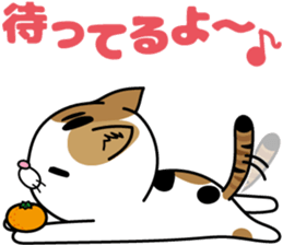 Calico cat Mikan-chan sticker #6750404