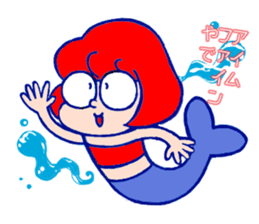 girl on glasses sticker #6755489