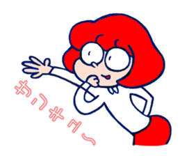 girl on glasses sticker #6755496