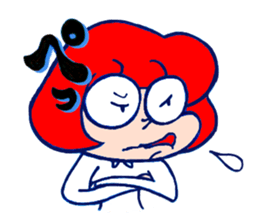 girl on glasses sticker #6755501