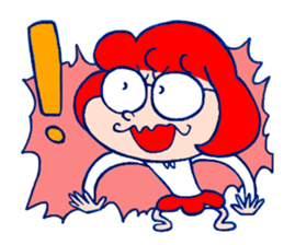 girl on glasses sticker #6755511