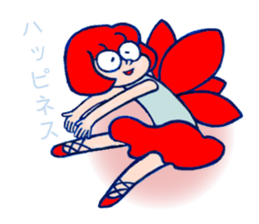 girl on glasses sticker #6755514