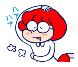 girl on glasses sticker #6755518