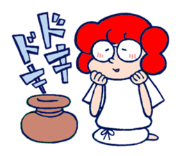 girl on glasses sticker #6755519