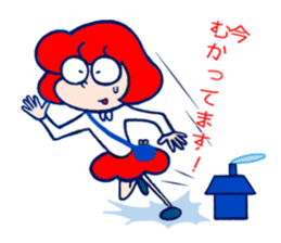 girl on glasses sticker #6755521