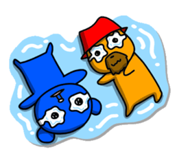 The Sticker of two happy men. sticker #6755761