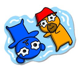 The Sticker of two happy men. sticker #6755761