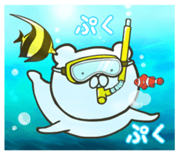 White bear in summer of JAPAN (2nd ver.) sticker #6758988