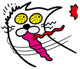 Long Lazy Cat sticker #6759281