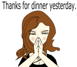 Good evening,Ms.YORUKO No. Two(English) sticker #6760505