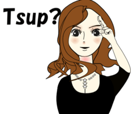 Good evening,Ms.YORUKO No. Two(English) sticker #6760511